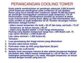 perancangan cooling tower