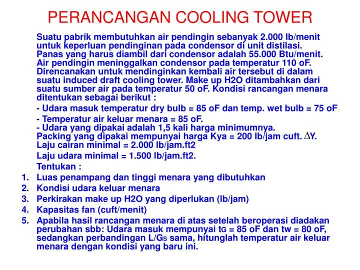 perancangan cooling tower