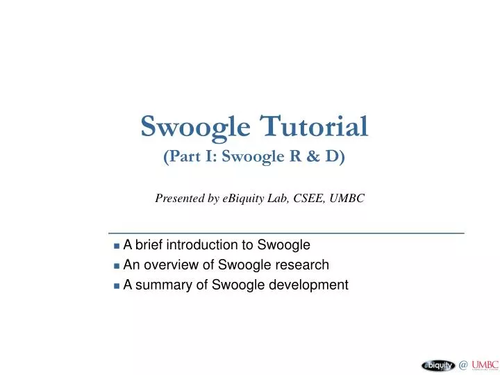 swoogle tutorial part i swoogle r d