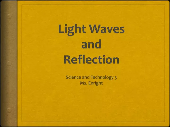 light waves and reflection
