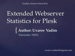 Extended Webserver Statistics for Plesk