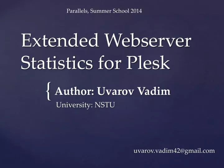 extended webserver statistics for plesk
