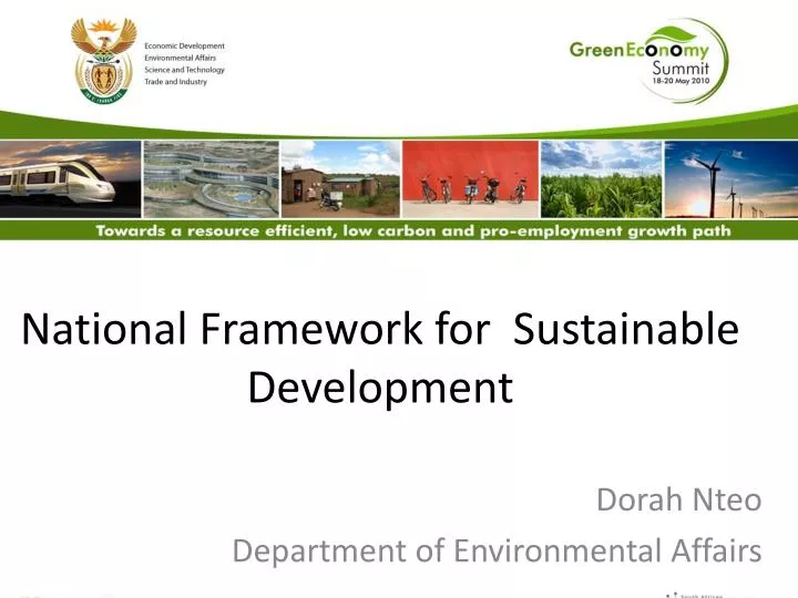 national framework for sustainable development