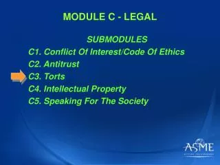 MODULE C - LEGAL