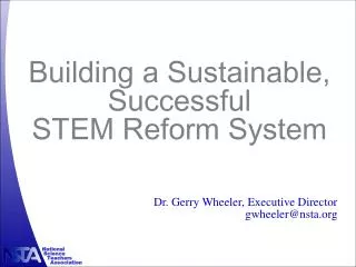 Building a Sustainable, Successful STEM Reform System