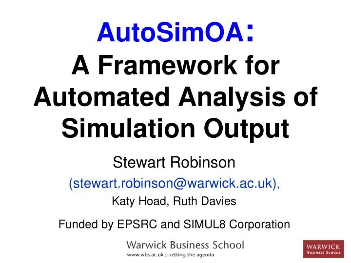 autosimoa a framework for automated analysis of simulation output