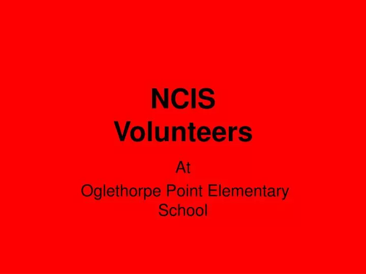 ncis volunteers