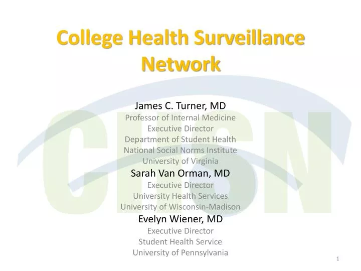 college health surveillance network