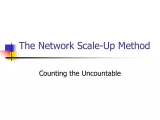 The Network Scale-Up Method