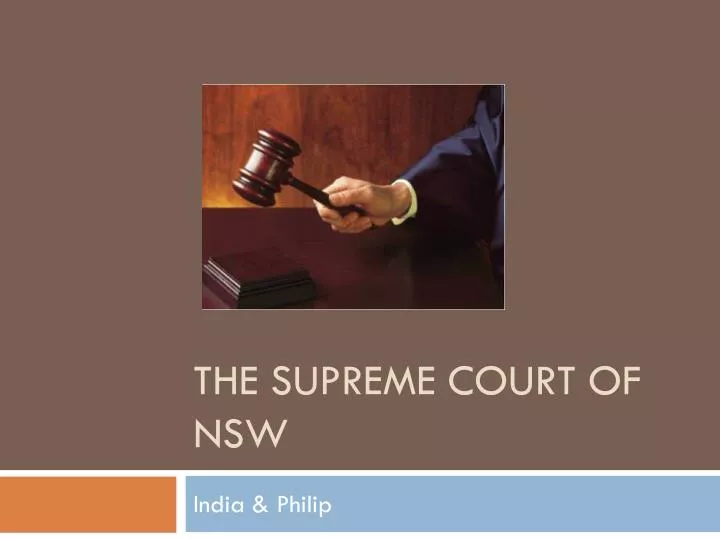 the supreme court of nsw