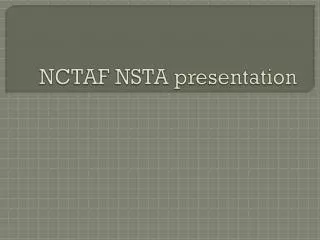 NCTAF NSTA presentation
