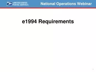 National Operations Webinar