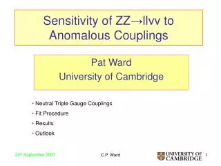 Sensitivity of ZZ ? ll ?? to Anomalous Couplings