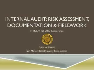 Internal Audit: Risk Assessment, Documentation &amp; Fieldwork