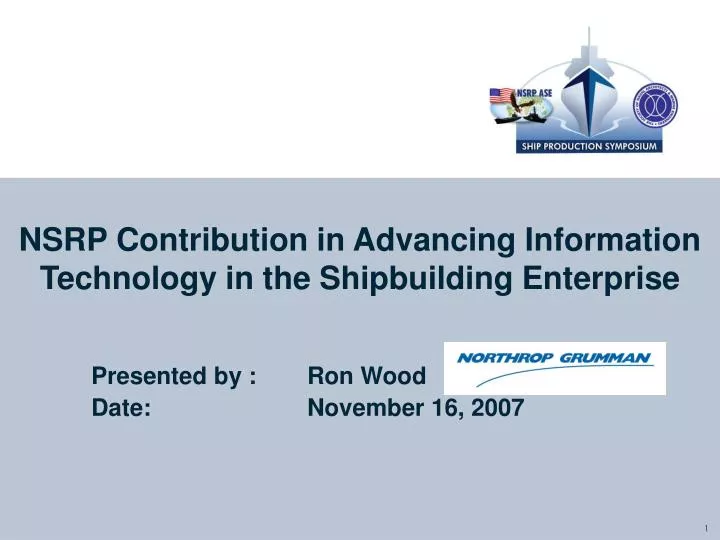 nsrp contribution in advancing information technology in the shipbuilding enterprise