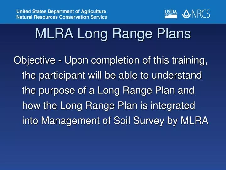 mlra long range plans