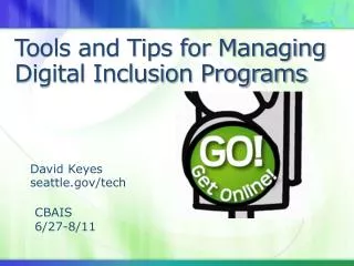 Tools and Tips for Managing Digital Inclusion Programs