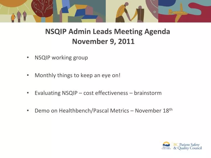 nsqip admin leads meeting agenda november 9 2011