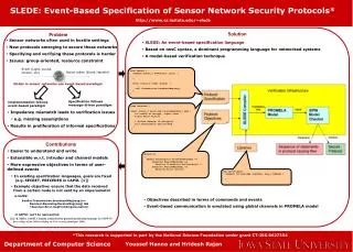 SLEDE: Event-Based Specification of Sensor Network Security Protocols*