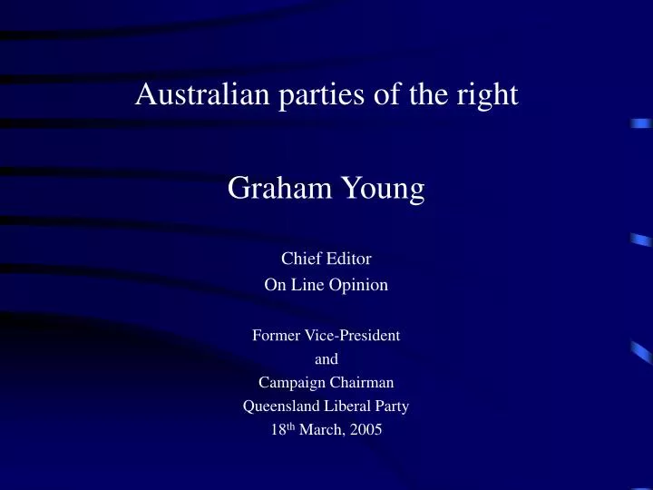 australian parties of the right