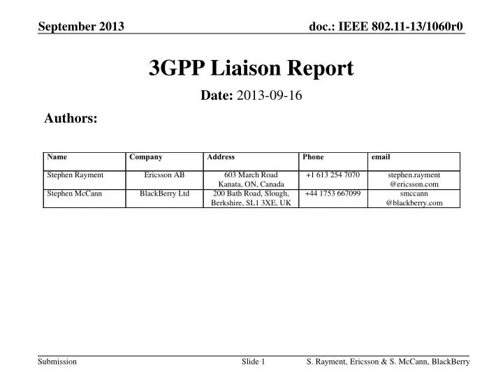 3gpp liaison report