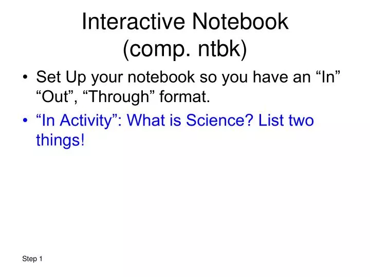 interactive notebook comp ntbk