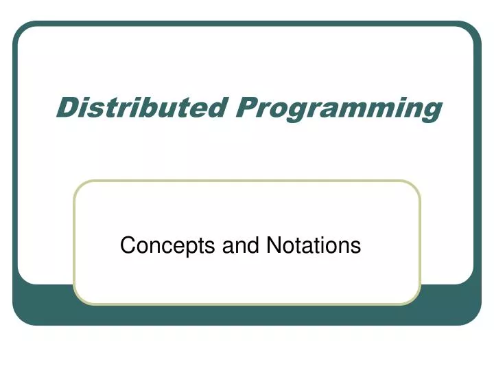 distributed programming