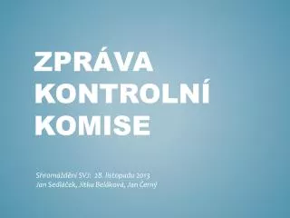 zpr va kontroln komise