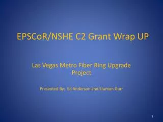 EPSCoR/NSHE C2 Grant Wrap UP