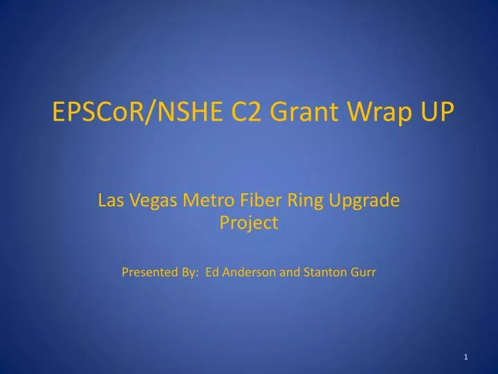 epscor nshe c2 grant wrap up