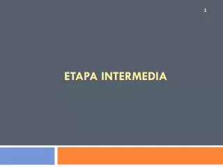 etapa intermedia