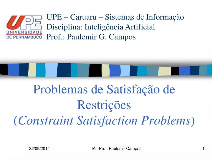 problemas de satisfa o de restri es constraint satisfaction problems