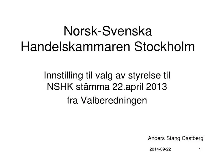 norsk svenska handelskammaren stockholm