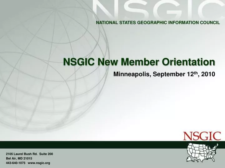 nsgic new member orientation