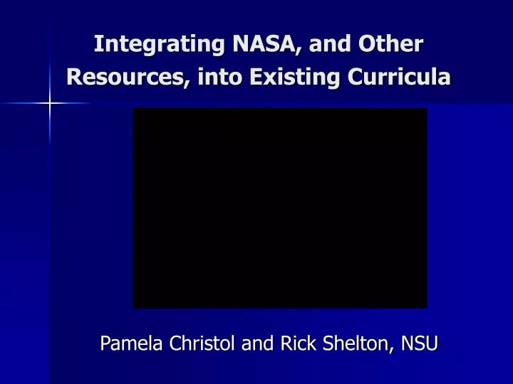 integrating nasa and other resources into existing curricula
