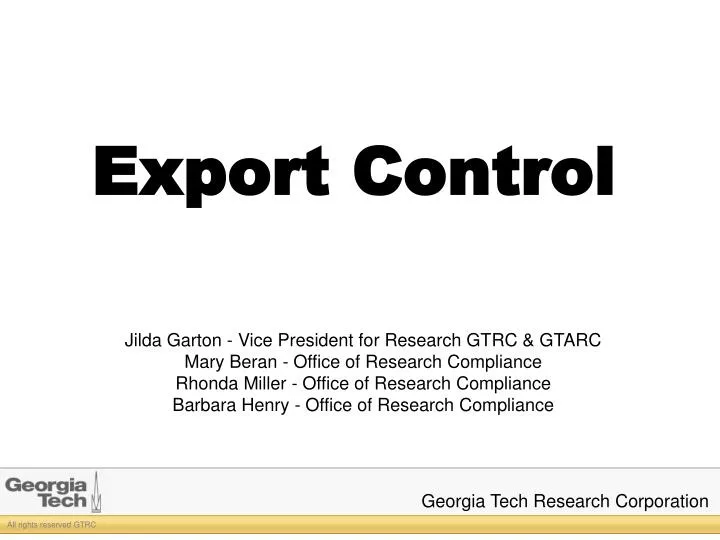 export control