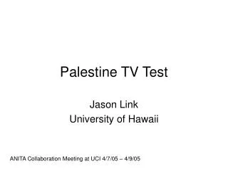 Palestine TV Test