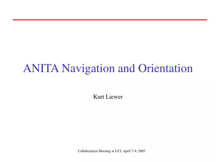 anita navigation and orientation