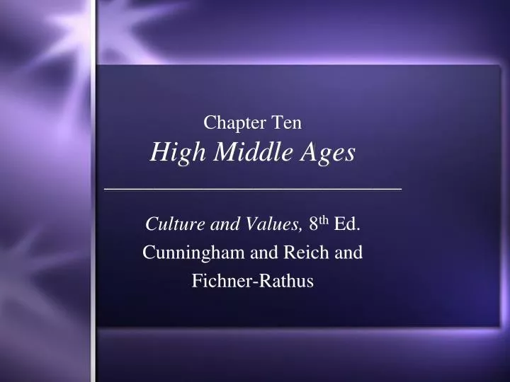 chapter ten high middle ages