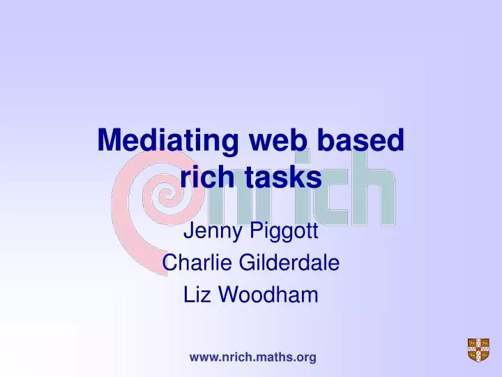 mediating web based rich tasks