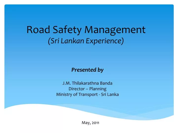 road safety management sri lankan experience