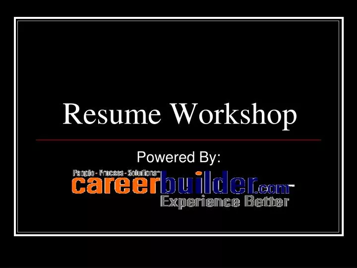 resume workshop
