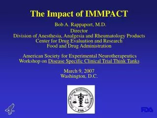 FDA and IMMPACT