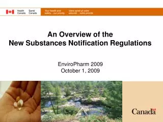 An Overview of the New Substances Notification Regulations