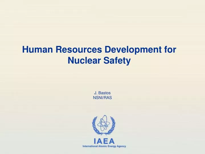 human resources development for nuclear safety