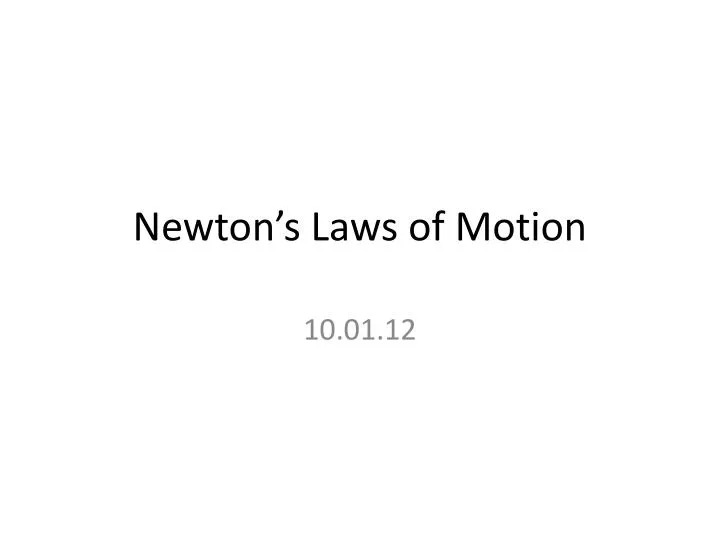 newton s laws of motion