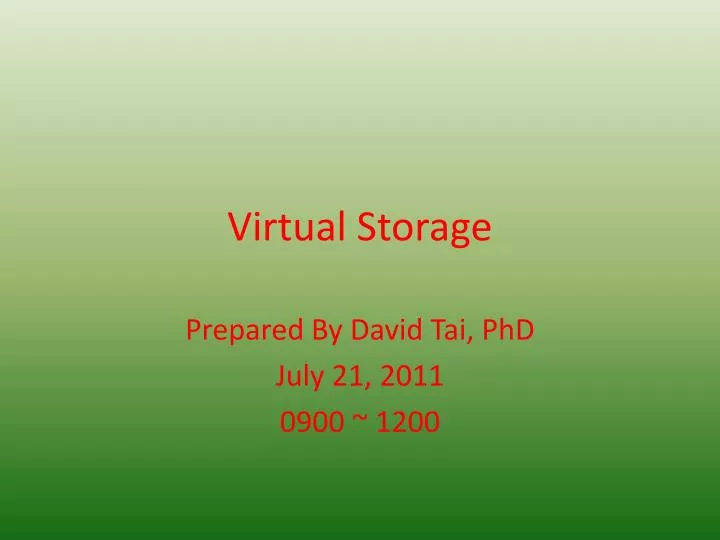 virtual storage