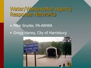 Water/Wastewater Agency Response Networks