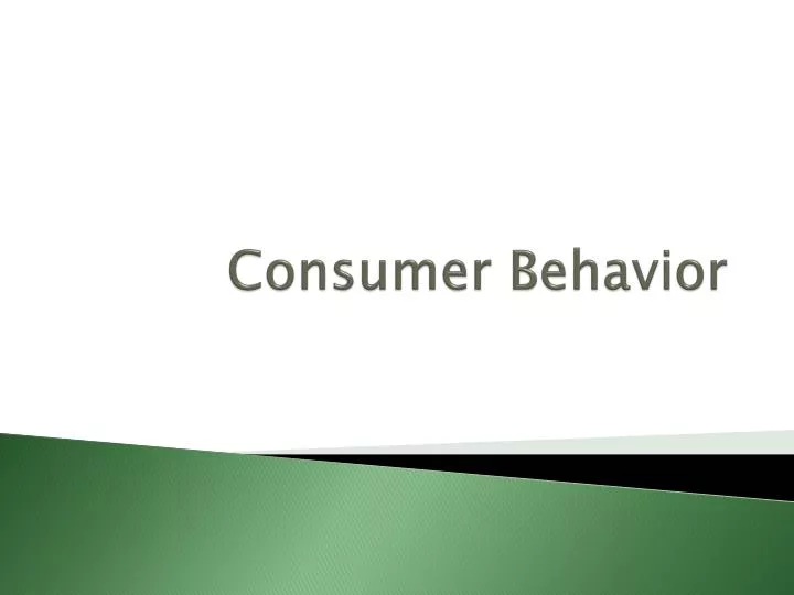 consumer behavior