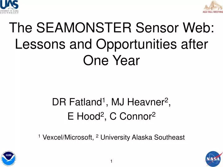 the seamonster sensor web lessons and opportunities after one year